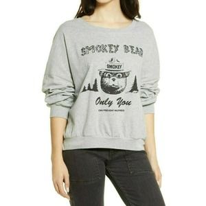 BP Gray Smokey Bear Wildfire Long Sleeve Graphic Tee Size XS